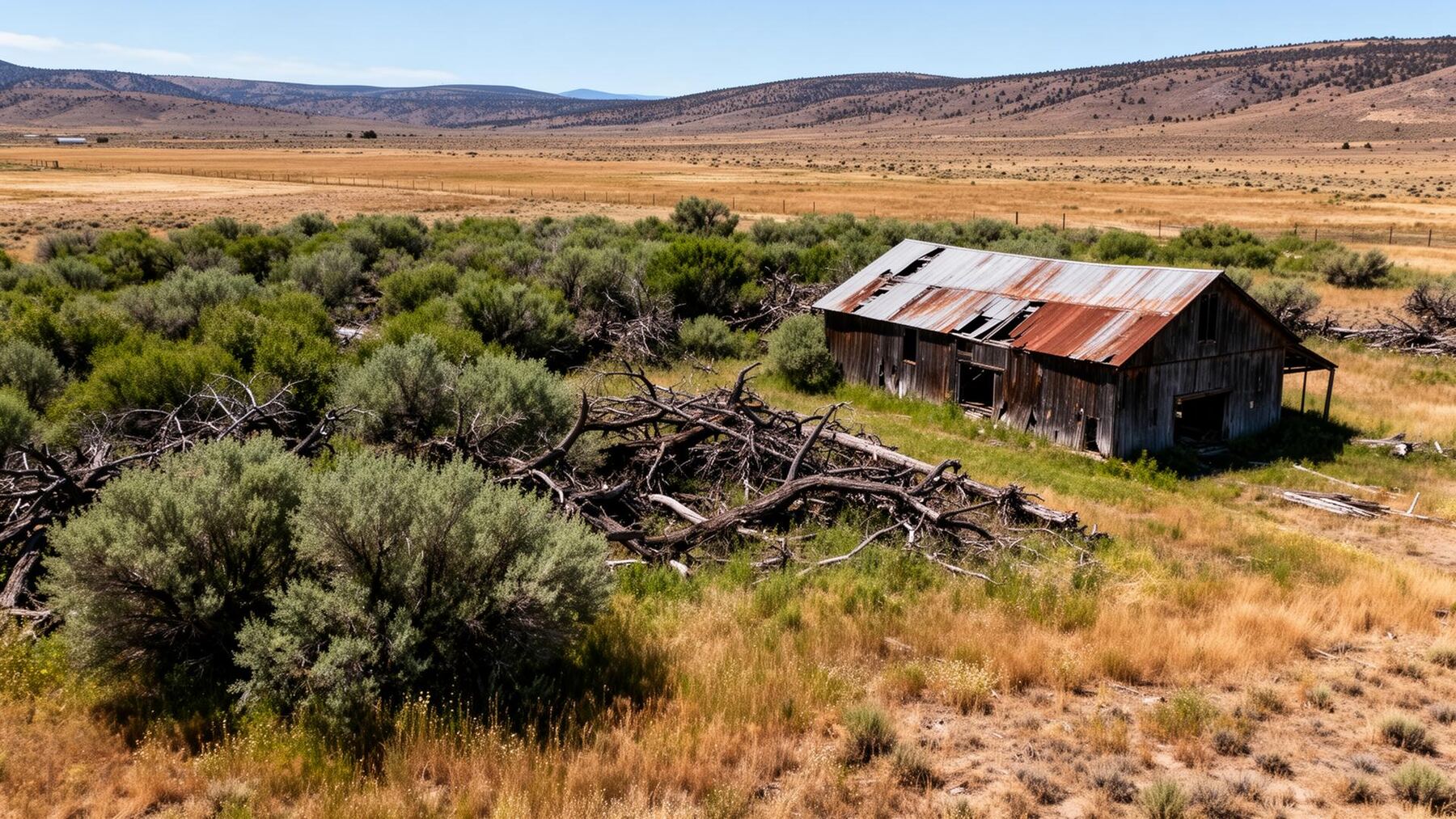 Ranch land reclamation before